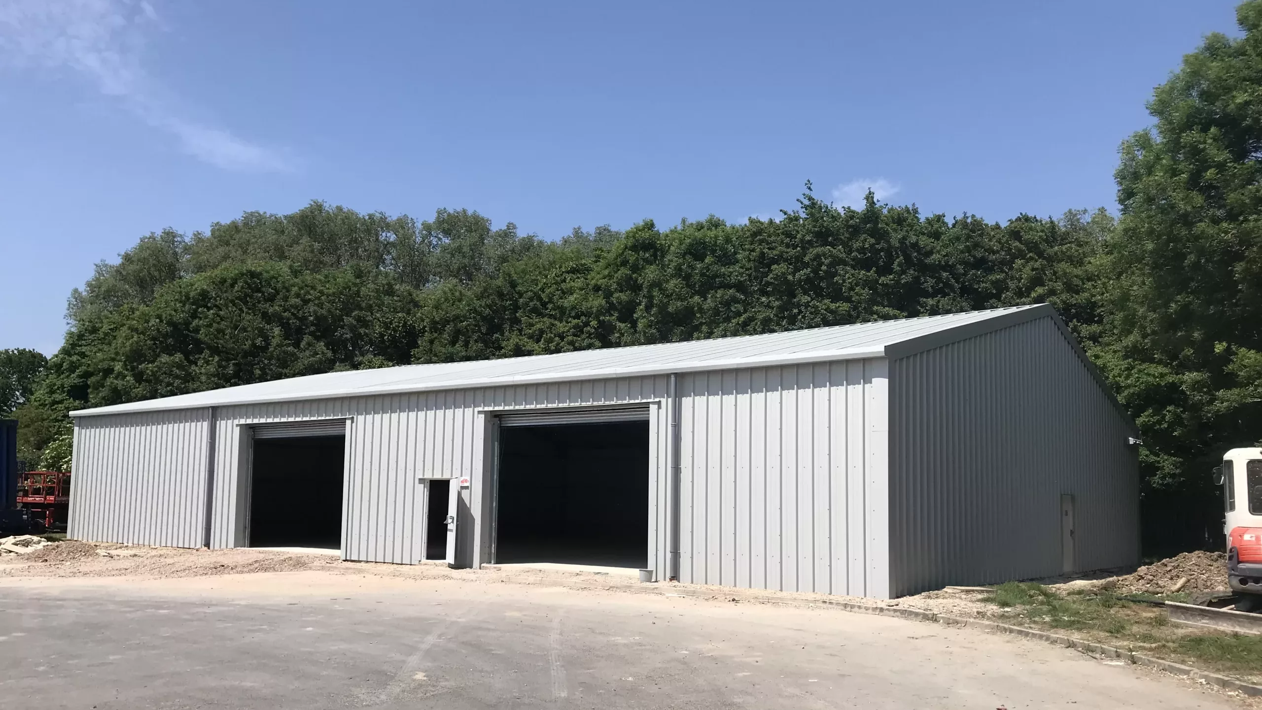 temporary warehouse space installed